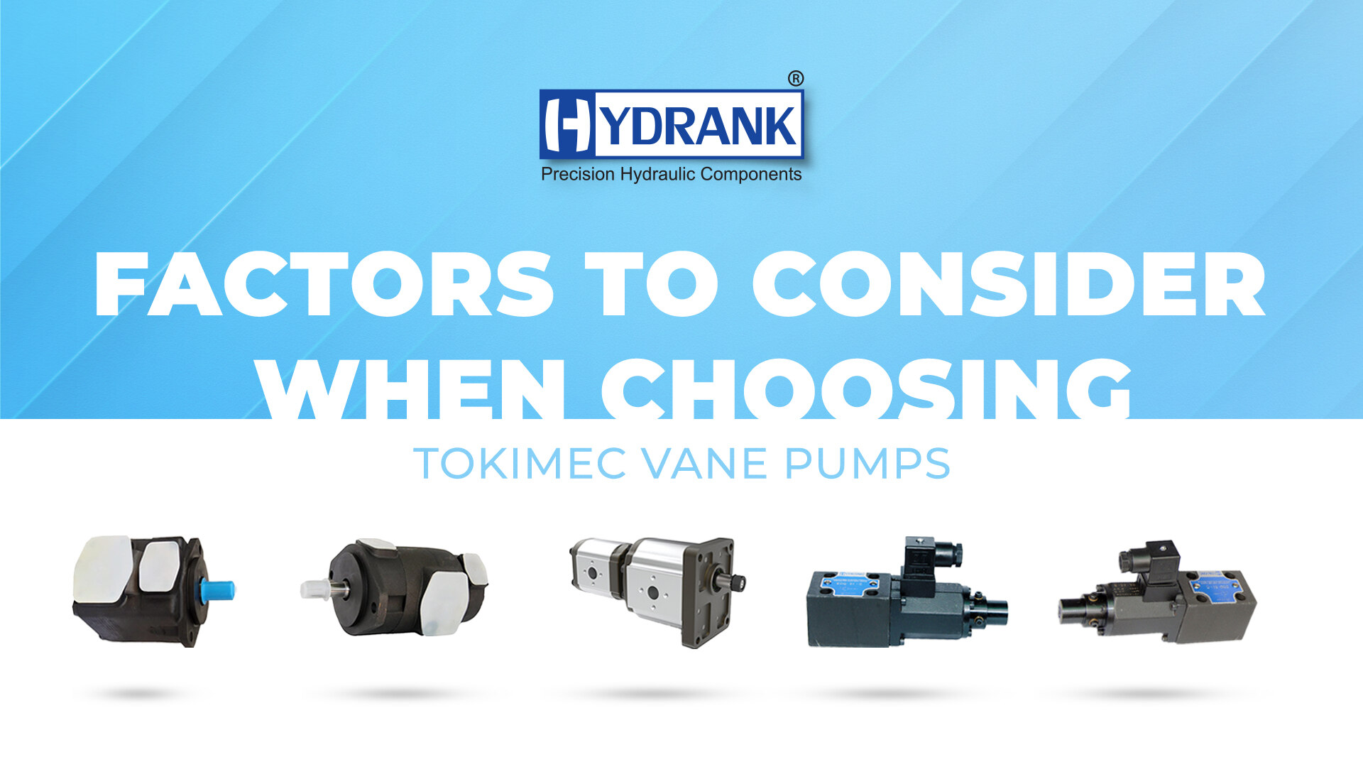 Factors to consider when choosing Tokimec Vane pumps
